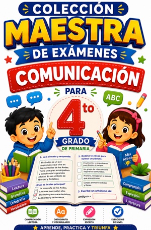 Colección Maestra de Exámenes de Comunicación para 4to Grado de Primaria
