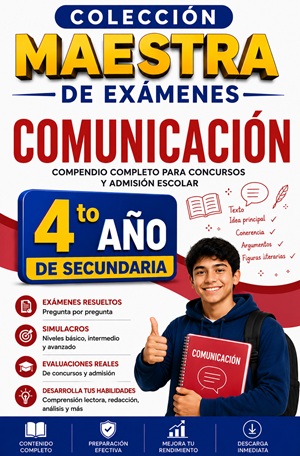 Colección Maestra de Exámenes de Comunicación para 4to Año de Secundaria