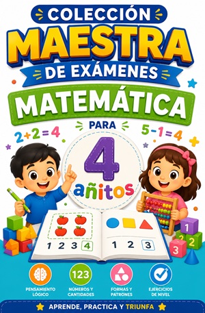 Colección Maestra de Exámenes de Matemática para 4 Añitos de Inicial