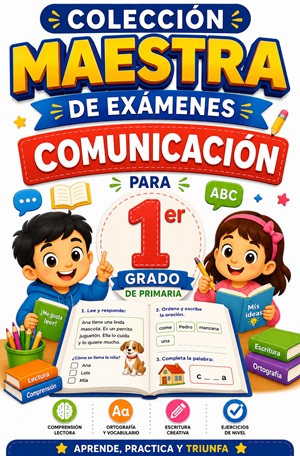 Colección Maestra de Exámenes de Comunicación para 1er Grado de Primaria