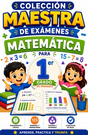 Colección Maestra de Exámenes de Matemática para 1er Grado de Primaria