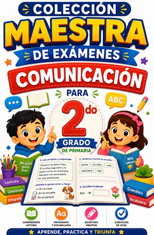 Colección Maestra de Exámenes de Comunicación para 2do Grado de Primaria