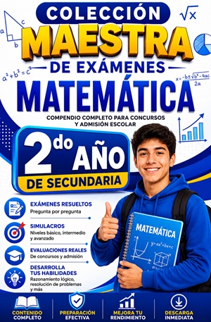 Colección Maestra de Exámenes de Matemática para 2do Año de Secundaria