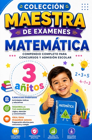 Colección Maestra de Exámenes de Matemática para 3 Añitos de Inicial